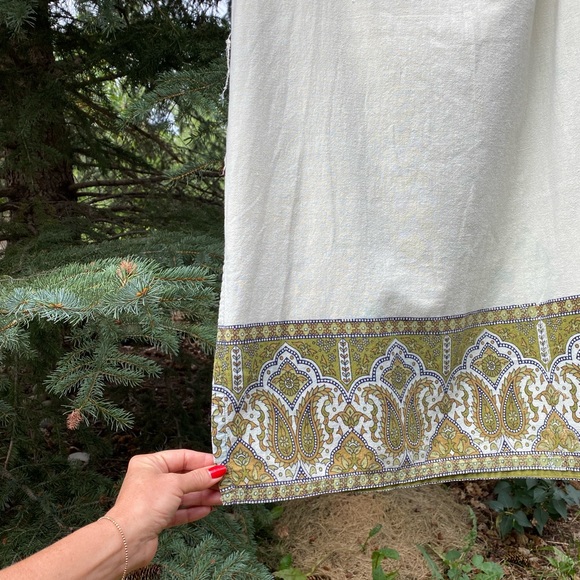 Sage Green Cotton Hippie Skirt - Picture 5 of 16